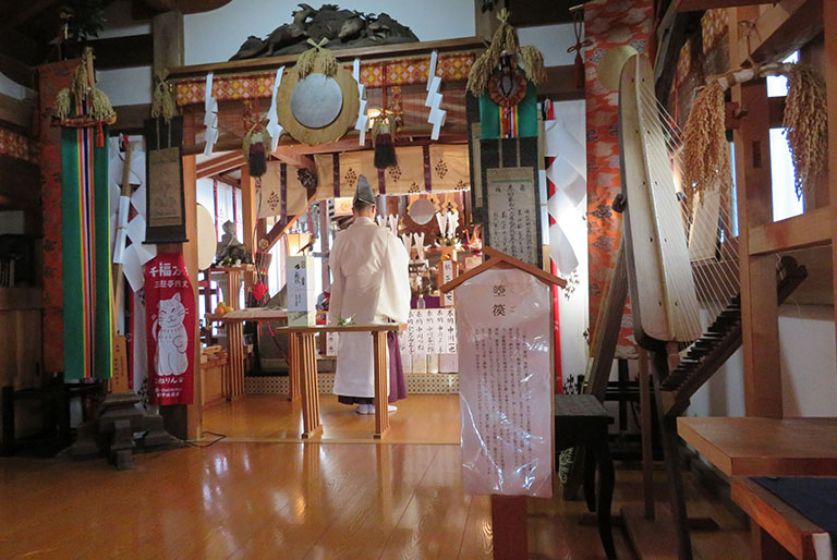 写真:安全祈願の祝詞奏上