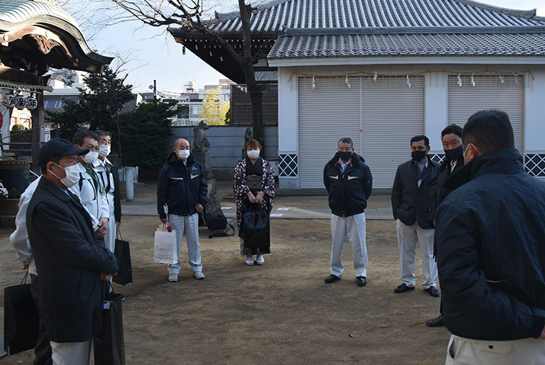 写真:年頭挨拶・災害防止防止計画の説明
