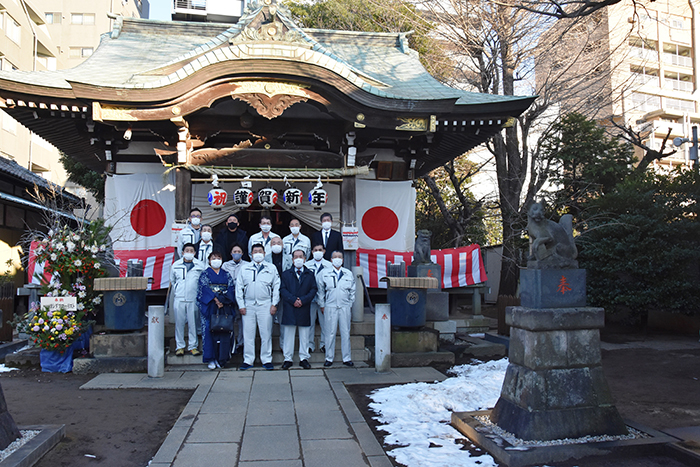 写真:祈願を終えて無事故無災害を誓いました